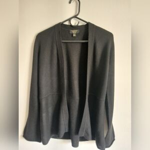 Charter Club Black Open-Front 100% Luxury Cashmere Cardigan SzSm